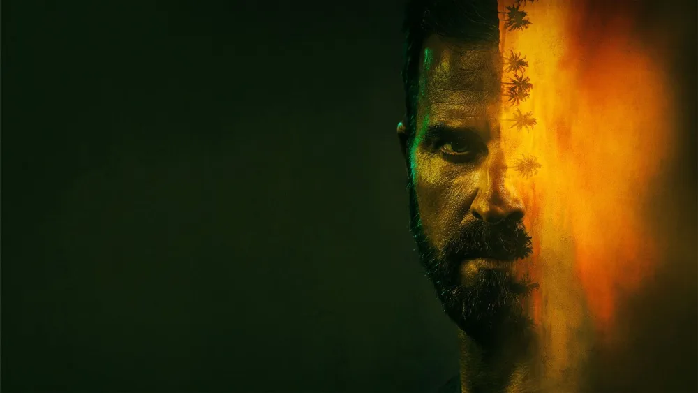 Justin Theroux as Allie Fox, The Mosquito Coast poster art